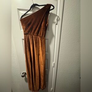 Baltic Born One-Shoulder Copper/ Bronze Dress